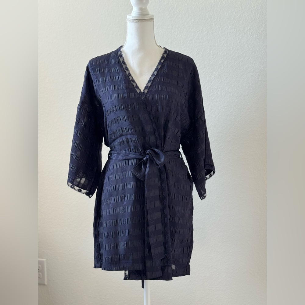 Victoria’s Secret Navy Blue Kimono Robe